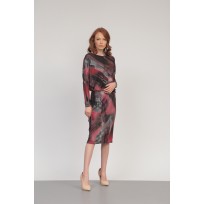 Рокля 243 от трико вишнева гама